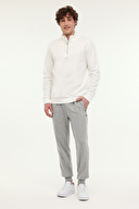 Lumberjack Erkek Sweatshirt BS47 HZIP SW EKRU