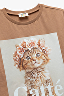 Koton Kız Çocuk Tişört 5SKG10518AK