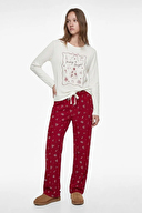 Koton Kadın Pijama Takımı 6WLK40179MK.KRMZ