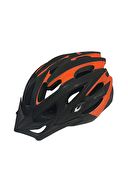 Zozo Arka Ledli Bisiklet Kaskı Siyah/Turuncu M Beden