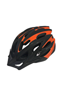 Zozo Arka Ledli Bisiklet Kaskı Siyah/Turuncu L Beden
