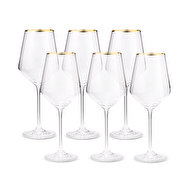 Sandro Moreno Dolce Vita Ayaklı Kadeh Altın File 6'lı 390 cc