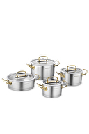 Korkmaz Proline Tencere Seti Gold 8 Parça