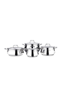 Korkmaz Estima Çelik Tencere Seti 8 Parça