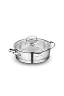 Korkmaz Steama Çelik Kısa Tencere 24X7 cm