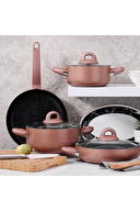 Korkmaz Bella Granit Tencere Seti 7 Parça Rosegold