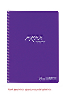 Keskin Color Free A4 100 Yaprak Kareli PP Kapak Spiralli Defter