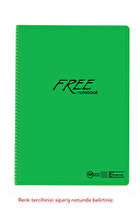 Keskin Color Free A4 100 Yaprak Kareli PP Kapak Spiralli Defter