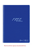 Keskin Color Free A4 100 Yaprak Çizgili PP Kapak Spiralli Defter