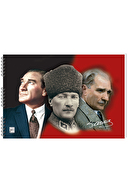 Resim Defteri Keskin Color 35X50 cm 15 Yaprak Spiralli Karton Kapak Atatürk Baskılı