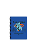 Superman 16,5*22,5 80 Yaprak Çizgili Karton Kapak Defter