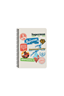 Superman 16,5*22,5 80 Yaprak Çizgili Karton Kapak Defter