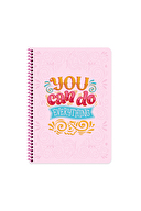 Keskin A4 80 Yp.Kar. PP Kp.Spiralli Motto Defter