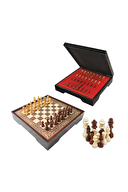 Vip Satranç Takımı Ceviz Büyük Boy