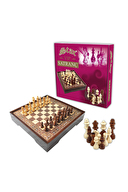 Vip Satranç Takımı Ceviz Büyük Boy
