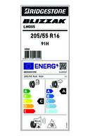 Lastik Kış Bridgestone 205/55 R16 Blizzak LLM 005 91 H