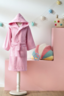 Özdilek Girl Butterfly Kapüşonlu Kadife Çocuk Bornozu 5/6 Yaş