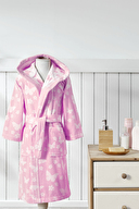 Özdilek Junior Butterfly Kapüşonlu Kadife Çocuk Bornozu 13/14 Yaş