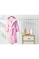 Özdilek Junior Butterfly Kapüşonlu Kadife Çocuk Bornozu 13/14 Yaş