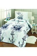 Floretta Blue Ship Tek Kişilik Pike Takımı