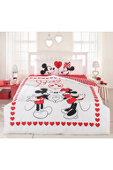 Özdilek Mickey & Minnie Mouse Valentines Day Çift Kişilik Disney Lisanslı Nevresim Takımı