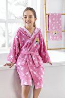 Özdilek Barbie Star Lisanslı Çocuk Bornoz Seti 5/6 Yaş
