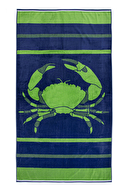 Özdilek Saint Tropez Crab Stripe Kadife Plaj Havlusu 101x188 cm