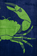 Özdilek Saint Tropez Crab Stripe Kadife Plaj Havlusu 101x188 cm