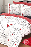 Özdilek Fall In Love Çift Kişilik Nevresim Takımı