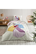 Özdilek Princess Time Tek Kişilik Disney Lisanslı Lastikli Çarşaf Kapitone Çocuk Nevresim Takımı