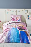 Özdilek Frozen Discover Tek Kişilik Disney Lisanslı Lastikli Çarşaf Kapitone Çocuk Nevresim Takımı