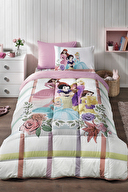 Özdilek Princess Flowers Tek Kişilik Disney Lisanslı Lastikli Çarşaf Çocuk Uyku Seti