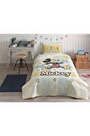 Özdilek Mickey Mouse Star Tek Kişilik Disney Lisanslı Çocuk Yatak Örtüsü 160x230 cm