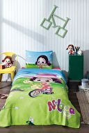 Özdilek Niloya Bisiklet Tek Kişilik Lisanslı Lastikli Çarşaf Çocuk Pike Takımı