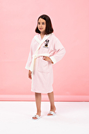 Özdilek Minnie Mouse Happy Nakışlı Disney Lisanslı Kapüşonlu Çocuk Bornozu 9/10 Yaş