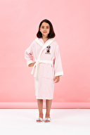 Özdilek Minnie Mouse Happy Nakışlı Disney Lisanslı Kapüşonlu Çocuk Bornozu 9/10 Yaş