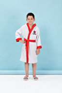 Özdilek Spiderman Grey Nakışlı Lisanslı Kapüşonlu Çocuk Bornozu 5/6 Yaş