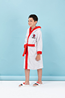 Özdilek Spiderman Grey Nakışlı Lisanslı Kapüşonlu Çocuk Bornozu 7/8 Yaş