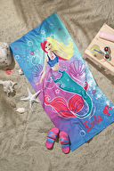 Özdilek Barbie Shell Lisanslı Kadife Plaj Havlusu 60x120 cm