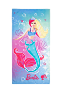 Özdilek Barbie Shell Lisanslı Kadife Plaj Havlusu 60x120 cm