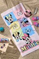 Özdilek Minnie Mouse Face Disney Lisanslı Kadife Plaj Havlusu 60x120 cm