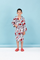 Özdilek Spiderman Wall Lisanslı Kapüşonlu Çocuk Bornozu 7/8 Yaş