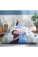 Özdilek Frozen Winter Tek Kişilik Disney Lisanslı Lastikli Çarşaf Çocuk Nevresim Takımı