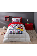 Özdilek Mickey Mouse Collage Tek Kişilik Disney Lisanslı Lastikli Çarşaf Çocuk Uyku Seti