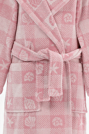 Özdilek Shell Plaid Kapüşonlu Kadife Çocuk Bornozu 13/14 Yaş