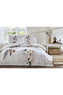 Özdilek Lirio Çift Kişilik Lastikli Çarşaf Nevresim Takımı