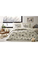 Özdilek Mickey & Minnie Mouse Love You Çift Kişilik Disney Lisanslı Lastikli Çarşaf Nevresim Takımı