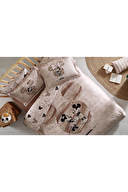 Özdilek Mickey & Minnie Mouse Effect Çift Kişilik Disney Lisanslı Lastikli Çarşaf Nevresim Takımı