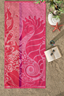 Özdilek Nice Pink Seahorse Plaj Havlusu 70x150 cm