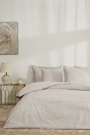 Özdilek Daniela Çift Kişilik Nakışlı Saten Nevresim Takımı